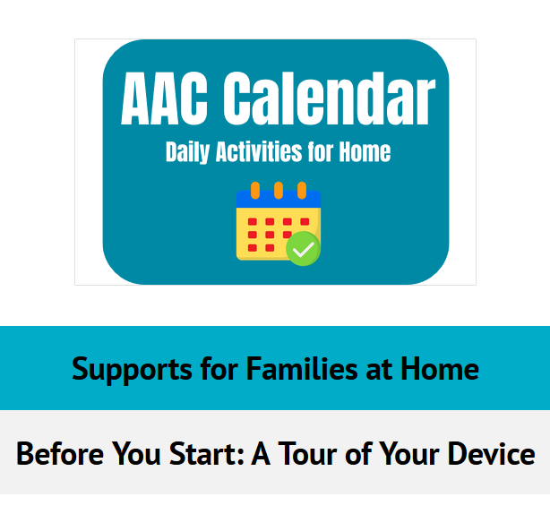 Picture of AAC Calendar Daily Activities