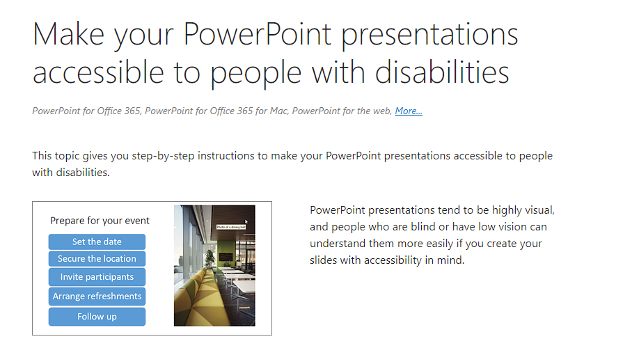 Make you Powerpoint Accessible